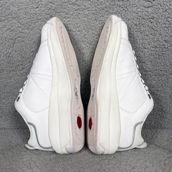 Iron Age Work Safety Shoes Sneakers Mens Size 7 Wide White Leather Steel Toe - Picture 6 of 9